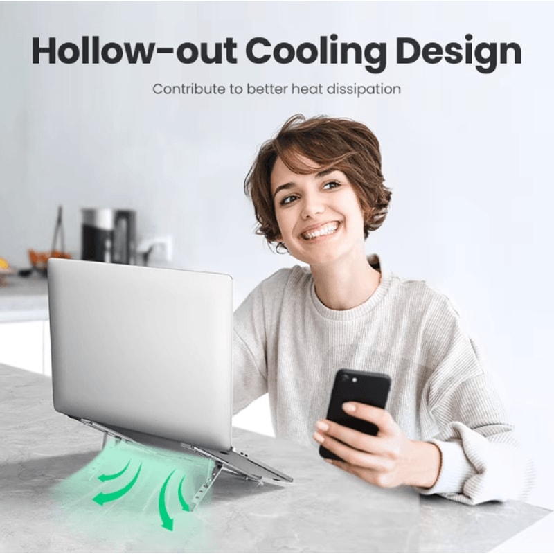 UGREEN Foldable Aluminum Laptop Stand Holder For MacBook Air Pro And More 2