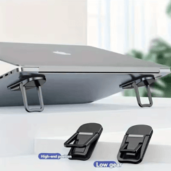 mini portable abs laptop stand adjustable angles foldable invisible cooling riser for macbook and notebook