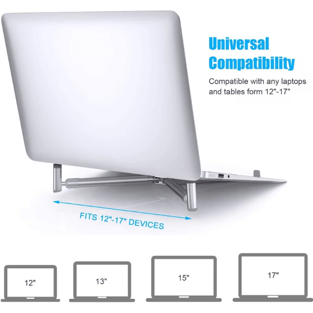 Portable Aluminum Alloy Laptop Stand Foldable Universal Notebook PC Riser Support For 1217 In Lapto 1