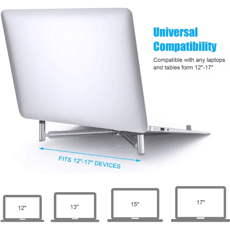 Portable Aluminum Alloy Laptop Stand Foldable Universal Notebook PC Riser Support For 1217 In Lapto 1