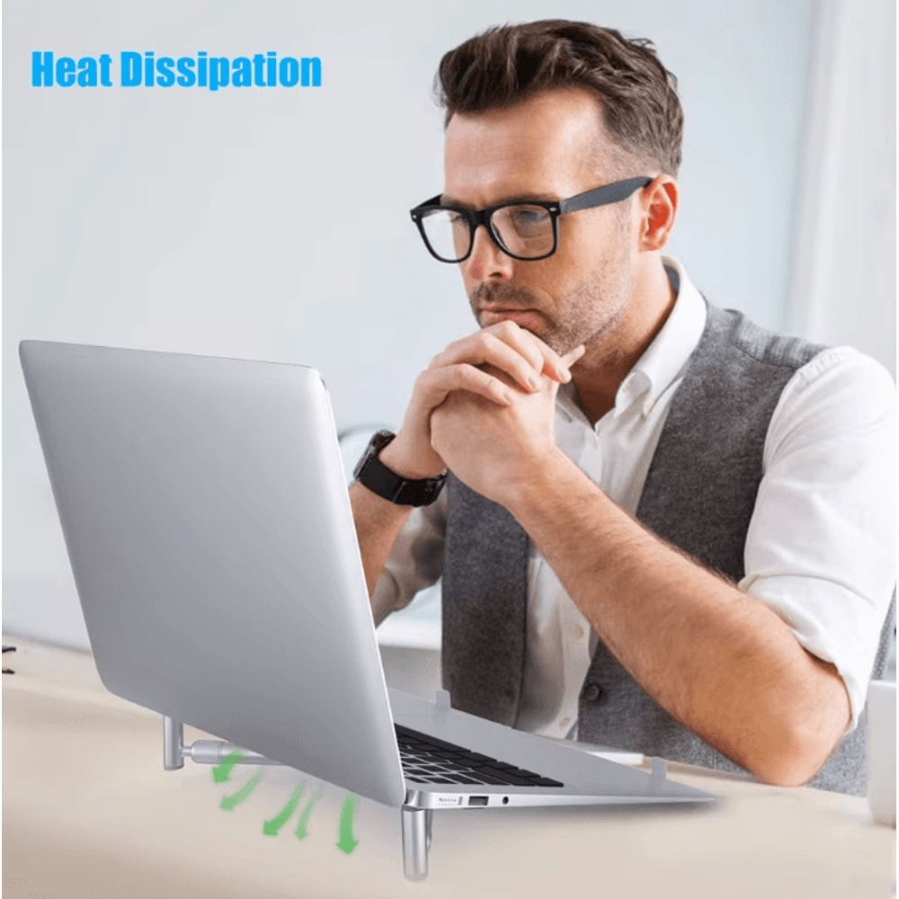 Portable Aluminum Alloy Laptop Stand Foldable Universal Notebook PC Riser Support For 1217 In Lapto 2