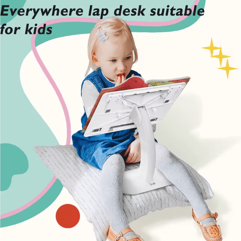 Eary Book And Laptop Holder Stand With Stable Base And Elastic Page Clips 1
