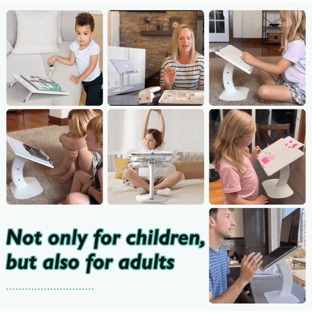 Eary Book And Laptop Holder Stand With Stable Base And Elastic Page Clips 5