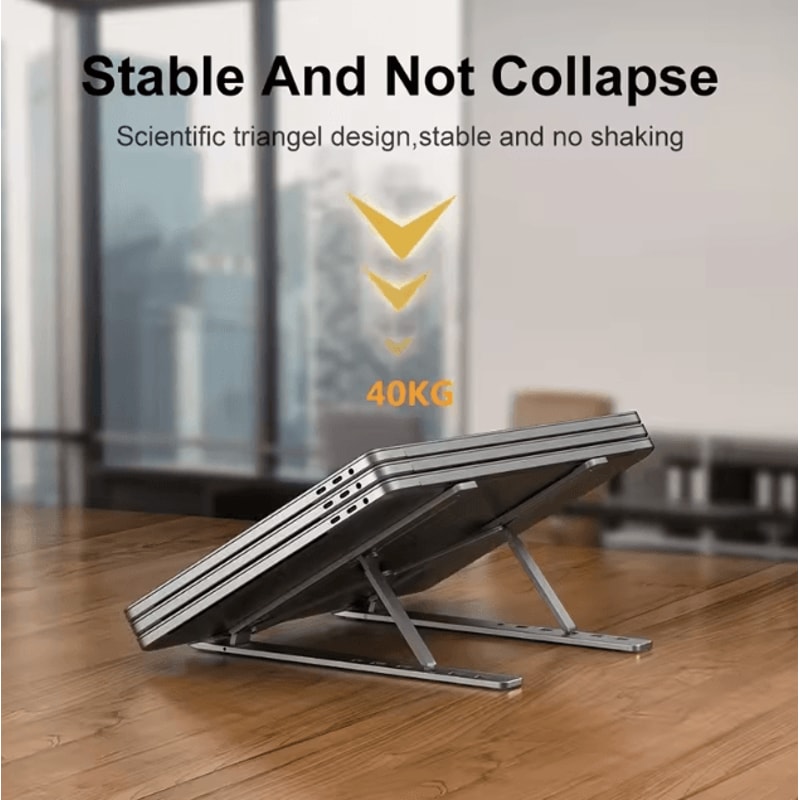 Aluminum Alloy Adjustable Portable Laptop Holder NonSlip Stand For Notebooks And Computers 4