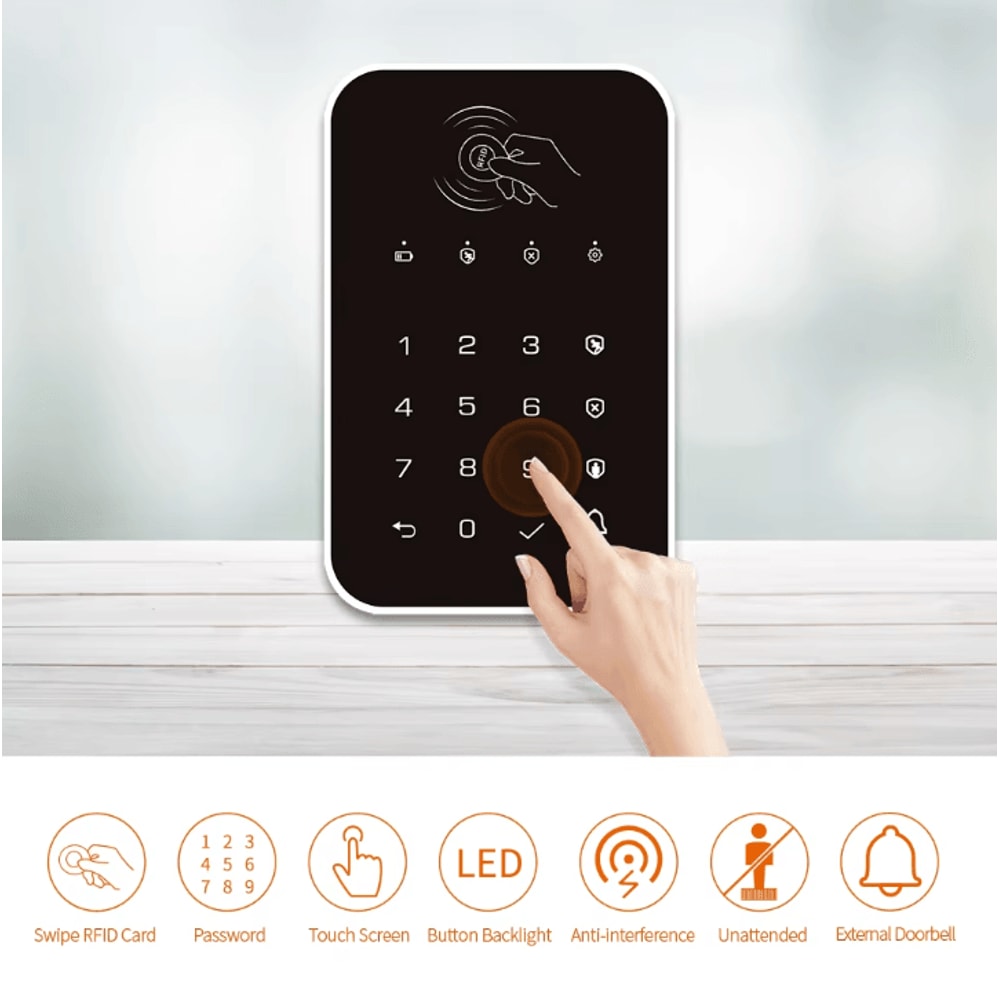 Staniot 433MHz Wireless Touch Keyboard With RFID Cards For Smart Home Alarm System 1