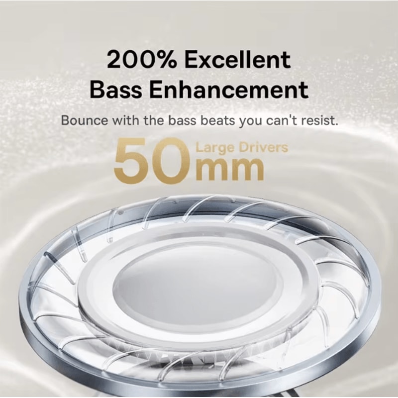 Baseus Bowie 30 Max Bluetooth Headphones Over Ear Wireless Headset With Noise Cancellation And 3D S 5