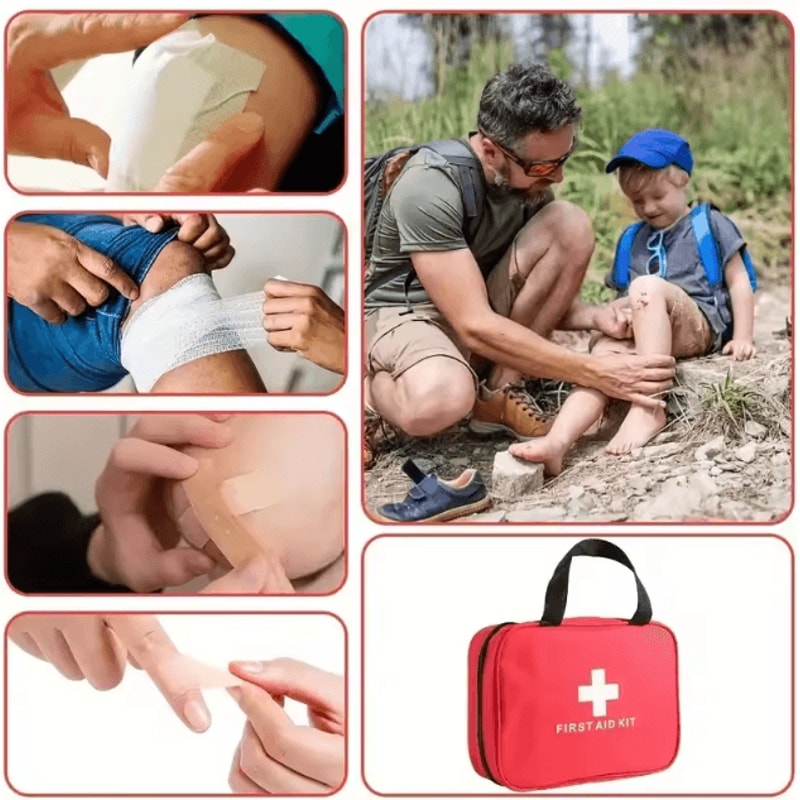 AllPurpose Emergency First Aid Kit Portable Medical Bag For Home Travel Outdoor Survival 4