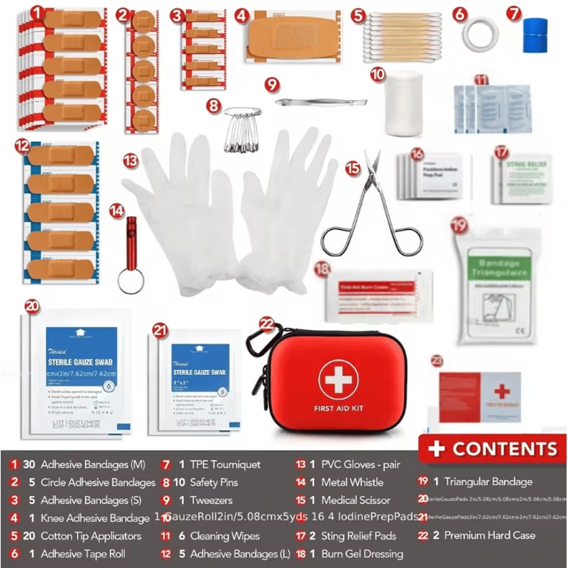 AllPurpose Emergency First Aid Kit Portable Medical Bag For Home Travel Outdoor Survival 7