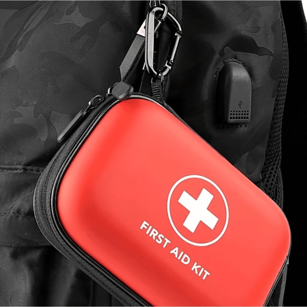 Complete 104Piece First Aid Kit WaterResistant Hard Shell Medical Emergency Set For Travel Home O 2