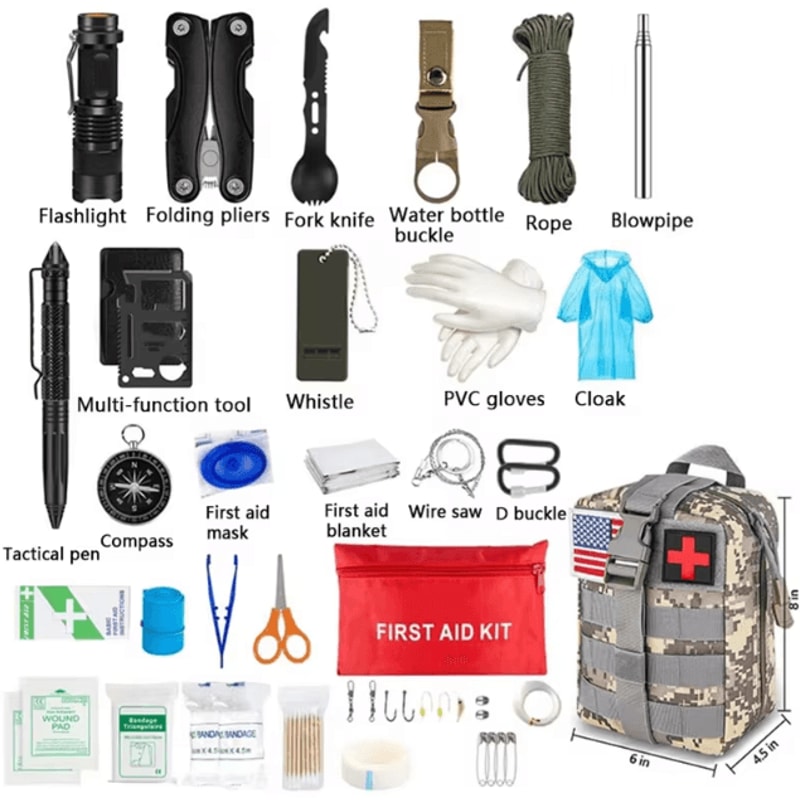 Survival First Aid Kit Full Molle Trauma Emergency IFAK Bag For Outdoor Camping Hiking Adventure 1
