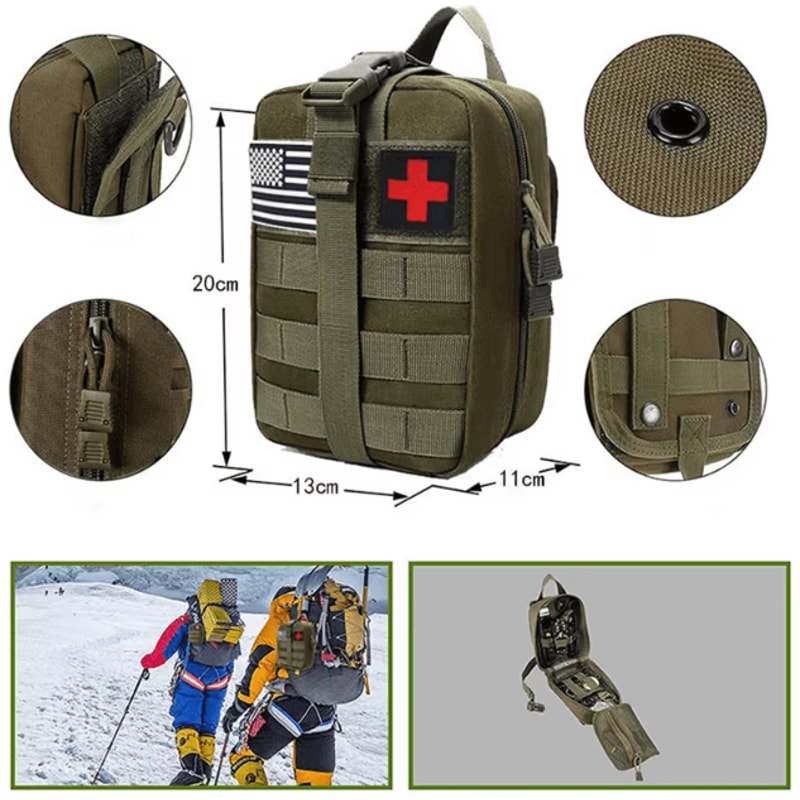 Survival First Aid Kit Full Molle Trauma Emergency IFAK Bag For Outdoor Camping Hiking Adventure 4