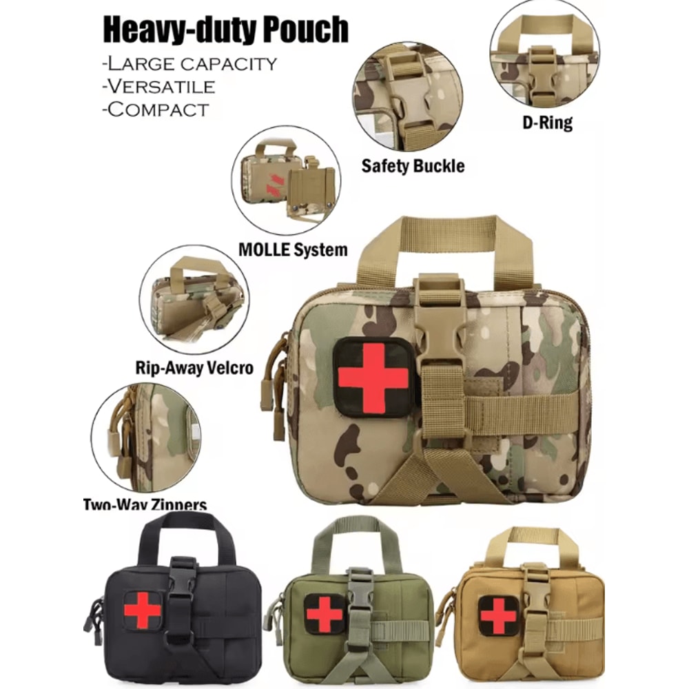 Tactical EMT IFAK Pouch RipAway Molle First Aid Kit For Travel Outdoor Survival Emergencies 0