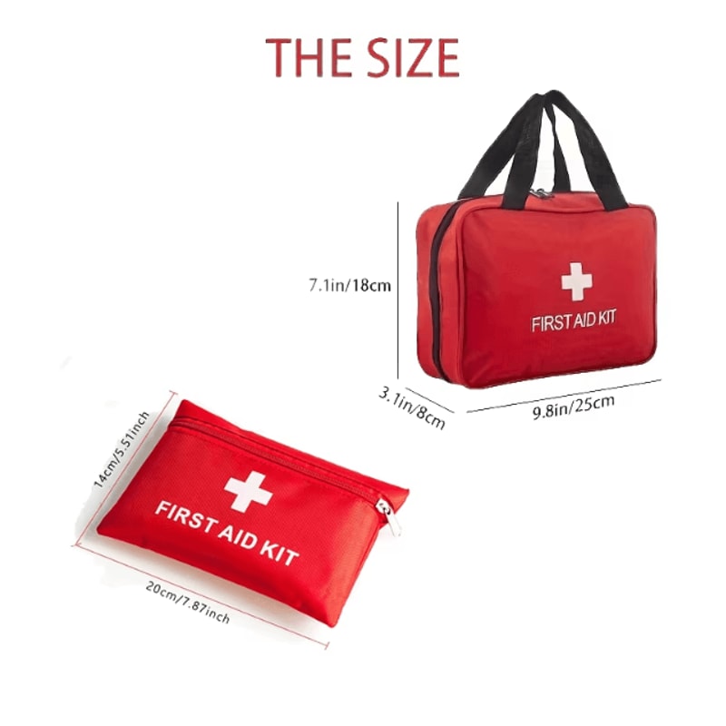 Deluxe Outdoor First Aid Kit With Carrying Pouch Complete Emergency Medical Set For Camping Hiking 5