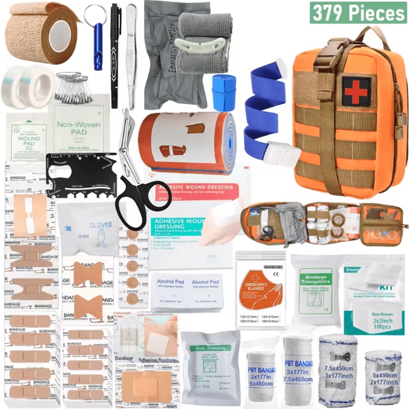 379Piece Ultimate First Aid Kit Portable Emergency Survival Bag For Home Outdoor Travel 5