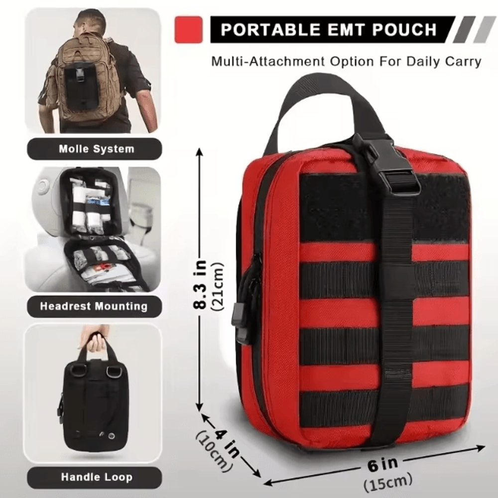 EDC Outdoor First Aid Kit Molle Medical IFAK Survival Pack For Travel Camping Hunting 3