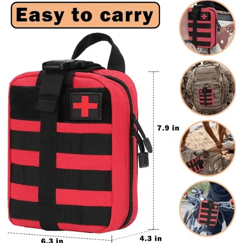 EDC Outdoor First Aid Kit Molle Medical IFAK Survival Pack For Travel Camping Hunting 4