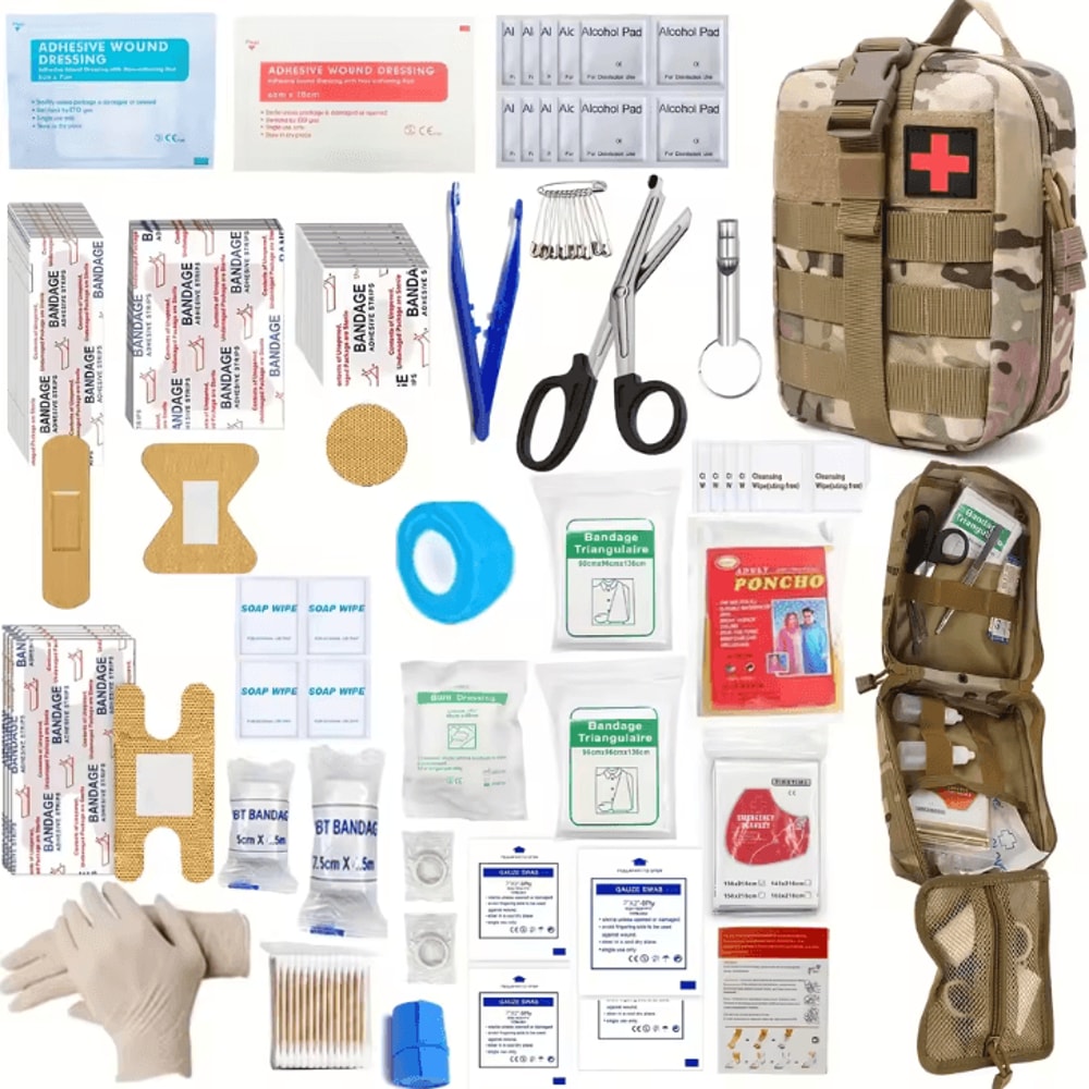 205Piece Universal First Aid Kit Compact Complete Emergency Medical Set For Home Travel Outdoor 4