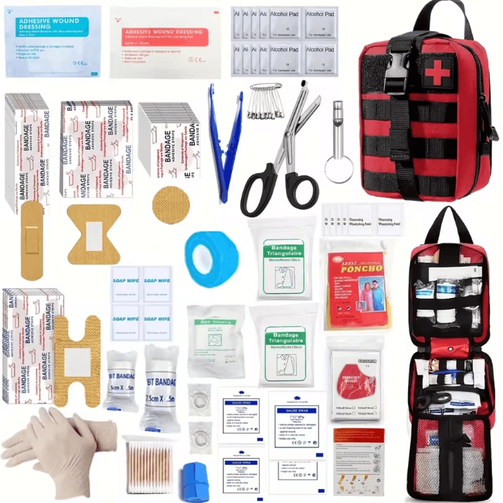 205Piece Universal First Aid Kit Compact Complete Emergency Medical Set For Home Travel Outdoor 5