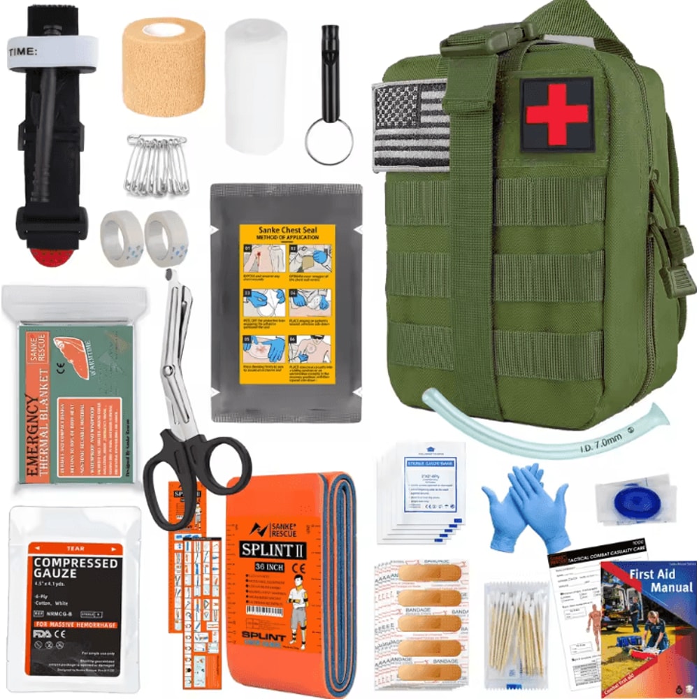 MOLLE Survival Gear First Aid Bag Outdoor IFAK Emergency Kit For Hiking Hunting EDC 4