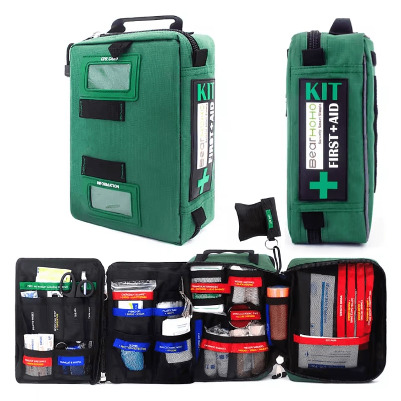 255Piece Large Emergency First Aid Kit 4Compartment Trauma Medical Rescue Bag For Home Car Outdoo 0