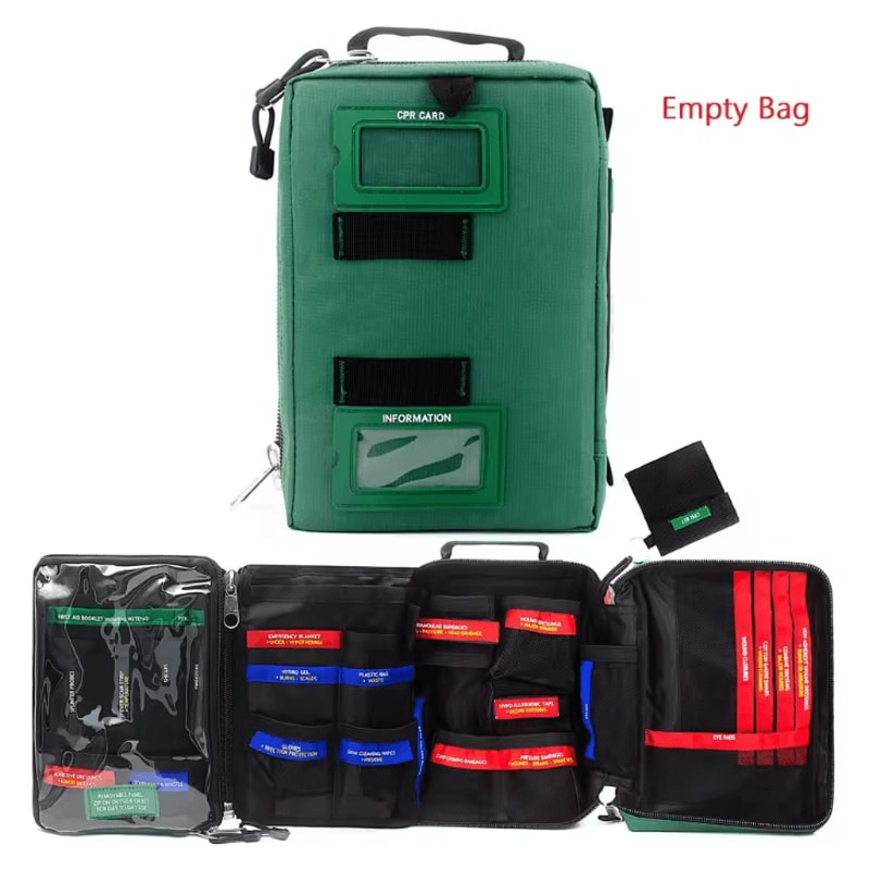 255Piece Large Emergency First Aid Kit 4Compartment Trauma Medical Rescue Bag For Home Car Outdoo 5