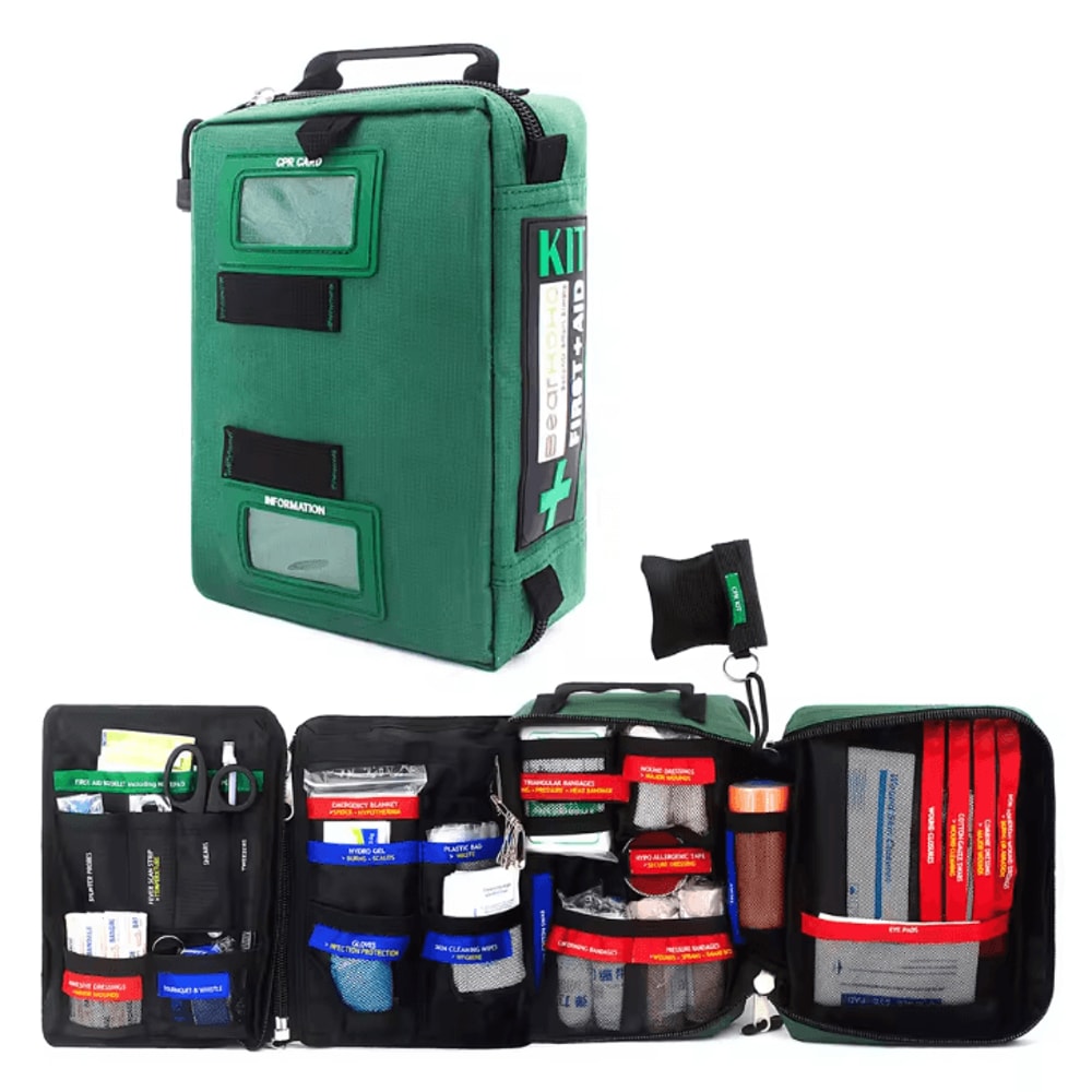 255Piece Large Emergency First Aid Kit 4Compartment Trauma Medical Rescue Bag For Home Car Outdoo 6