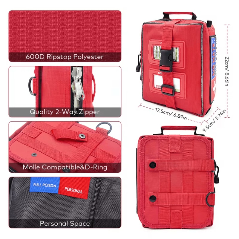 MOLLE Professional First Aid Kit FullEmpty Emergency Survival IFAK Trauma Bag For Outdoor Travel 5