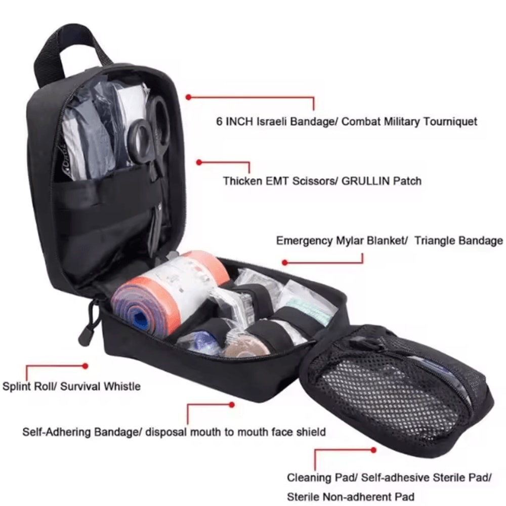 156Piece 30in1 Travel Outdoor First Aid Kit Portable Multifunctional Medical Mountaineering Set 1