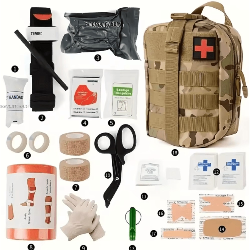 156Piece 30in1 Travel Outdoor First Aid Kit Portable Multifunctional Medical Mountaineering Set 6