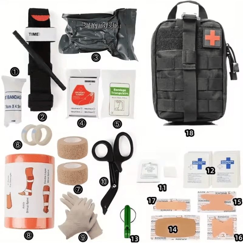156Piece 30in1 Travel Outdoor First Aid Kit Portable Multifunctional Medical Mountaineering Set 7