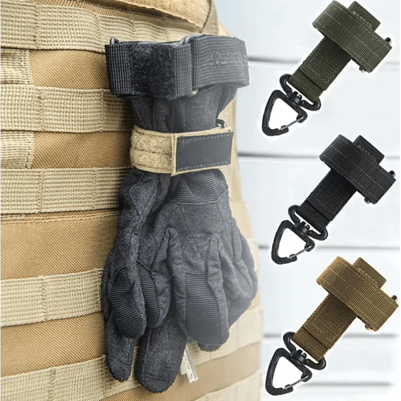 MultiPurpose Nylon Safety Gloves With Clip Outdoor Tactical Work Camping Gear 0