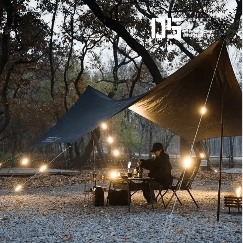 Portable Rechargeable Wind Rope Warning Light LED Camping Ambient Safety Light 5