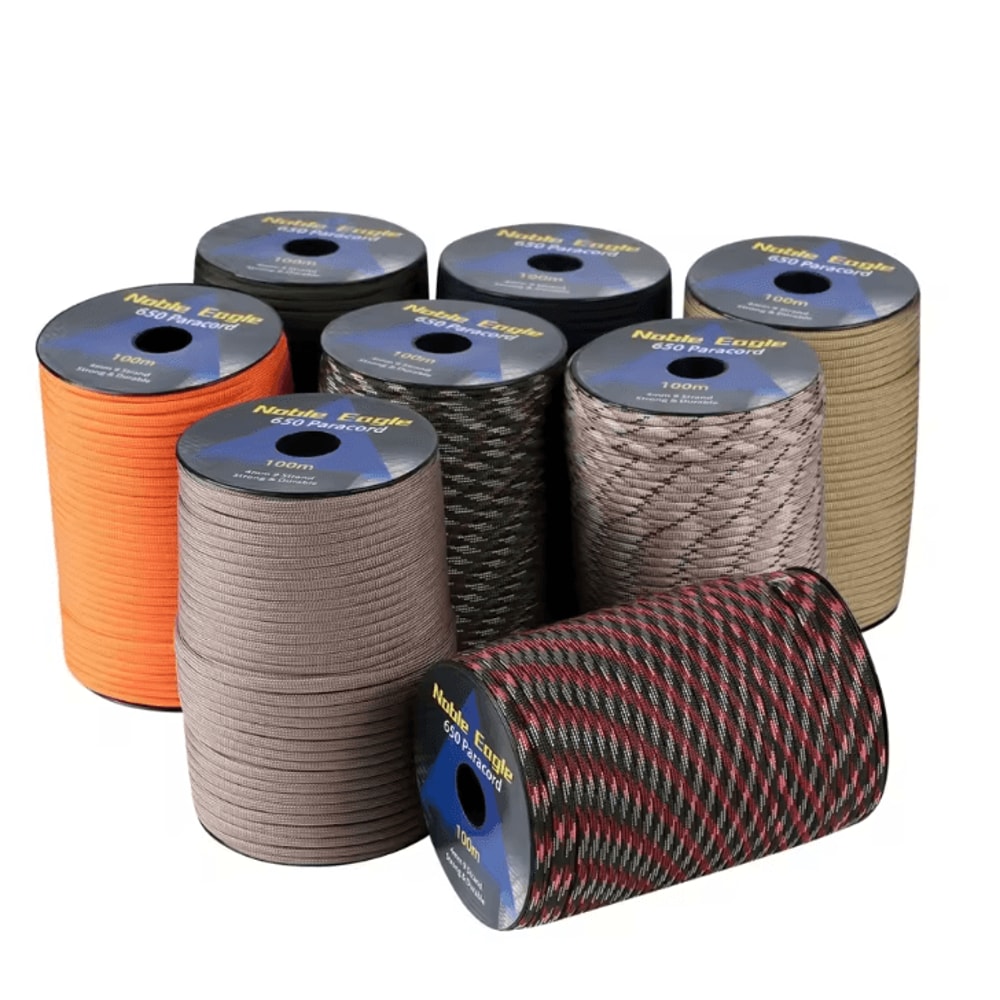 9Strand Military Paracord 650 LB Tactical Survival Rope For Outdoor Camping Weaving 0