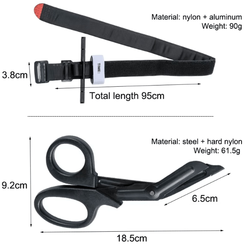 Tactical Metal Tourniquet SecondGeneration Aluminum Hemostasis Rod For Survival Emergency First A 3