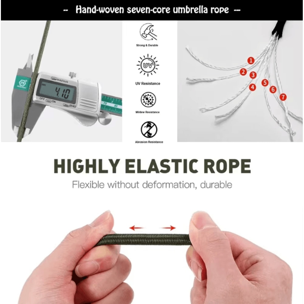 Military 550 Paracord Rope 7Strand 4 Mm Survival Parachute Cord For Outdoor Camping DIY 1