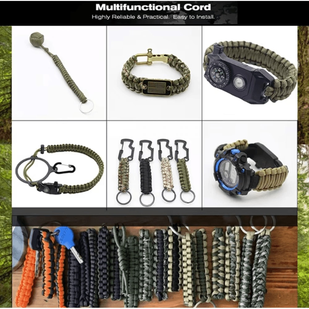 Military 550 Paracord Rope 7Strand 4 Mm Survival Parachute Cord For Outdoor Camping DIY 3