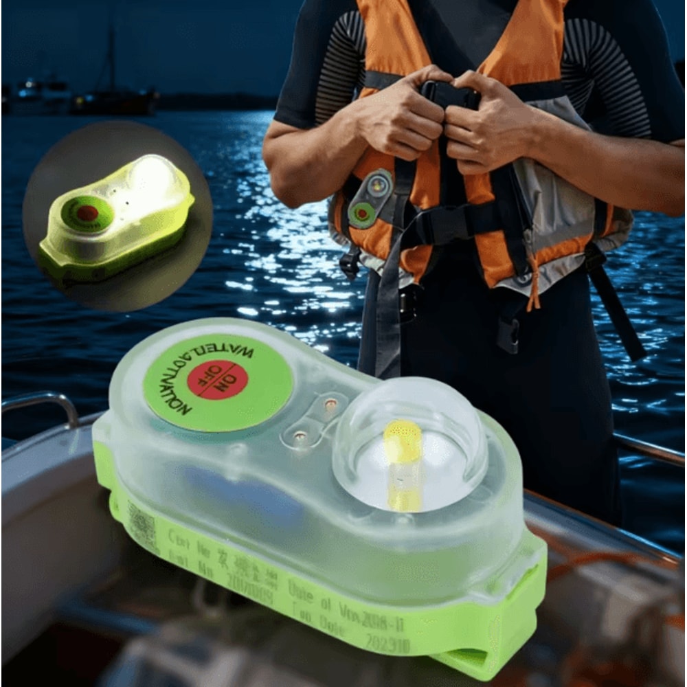 LED Seawater Activated Life Jacket Safety Light Waterproof Survival Accessory For Adult Vests 0