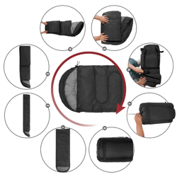 4-season lightweight camping sleeping bag – warm cotton outdoor mummy backpacking sleep sack