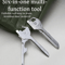 6 In 1 Multifunction Folding Tool Keychain EDC Utility Plier Survival Pocket Tool 0