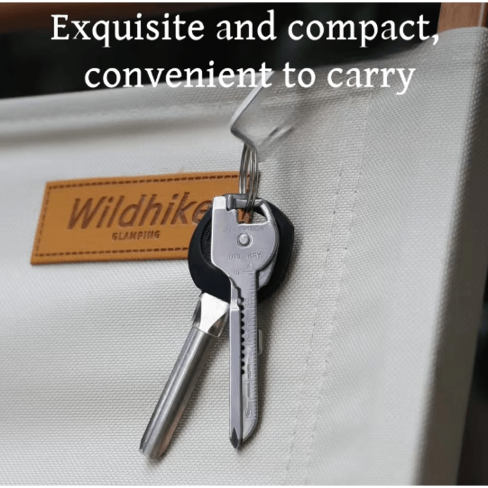 6 In 1 Multifunction Folding Tool Keychain EDC Utility Plier Survival Pocket Tool 2