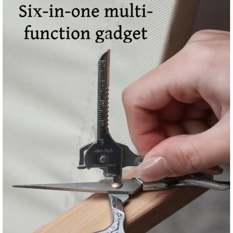 6 In 1 Multifunction Folding Tool Keychain EDC Utility Plier Survival Pocket Tool 3