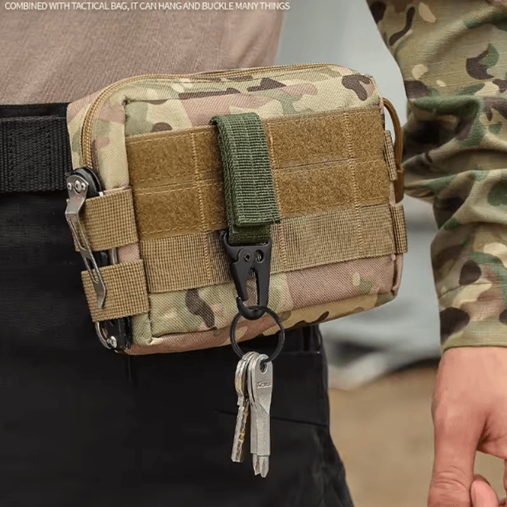 Tactical Molle Hanging Buckle Carabiner Keychain Outdoor Climbing Camping Accessory 3