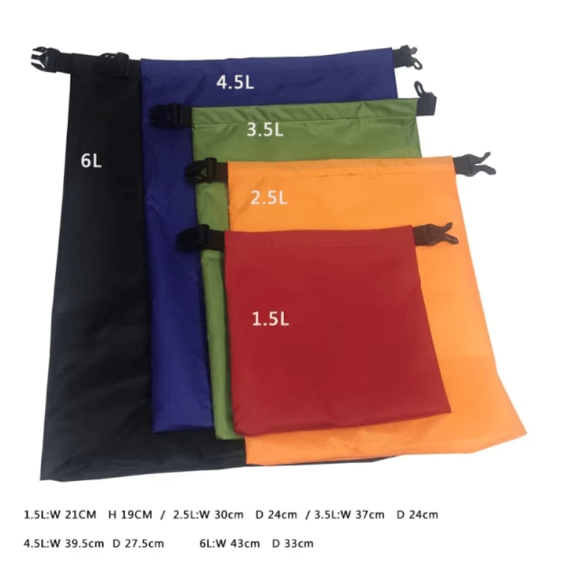Waterproof Dry Bag 5Pack For Camping Hiking Kayaking Rafting And Outdoor Storage 1