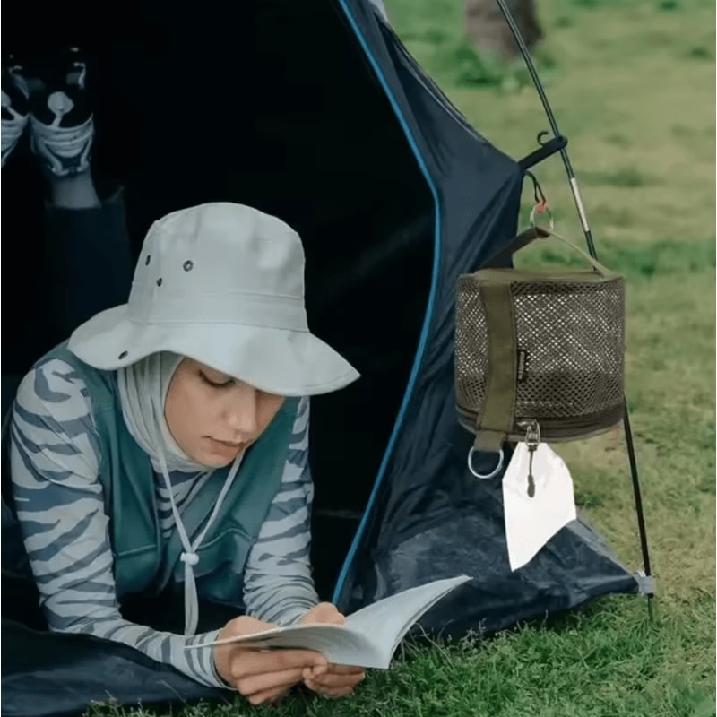 Portable Outdoor Camping Tissue Holder With Hook Hanging Napkin Storage Bag 4