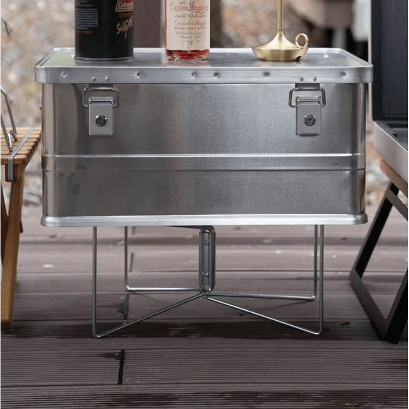 Portable Folding Cooler Box Stand Outdoor Ice Box Storage Support Shelf For Camping And Travel 3