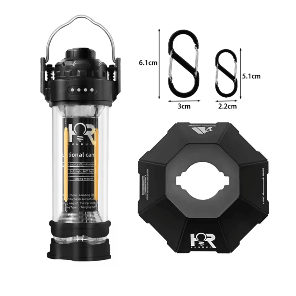 3000mAh LED Camping Lantern Outdoor MultiFunction Tent Hanging Light 4