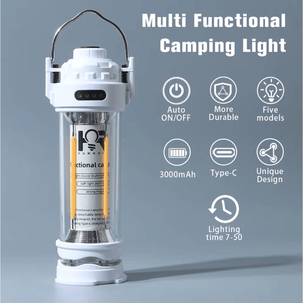DOTWISE 3000mAh Portable Retro Camping Lantern Outdoor Tent Atmosphere Waterproof Light 1