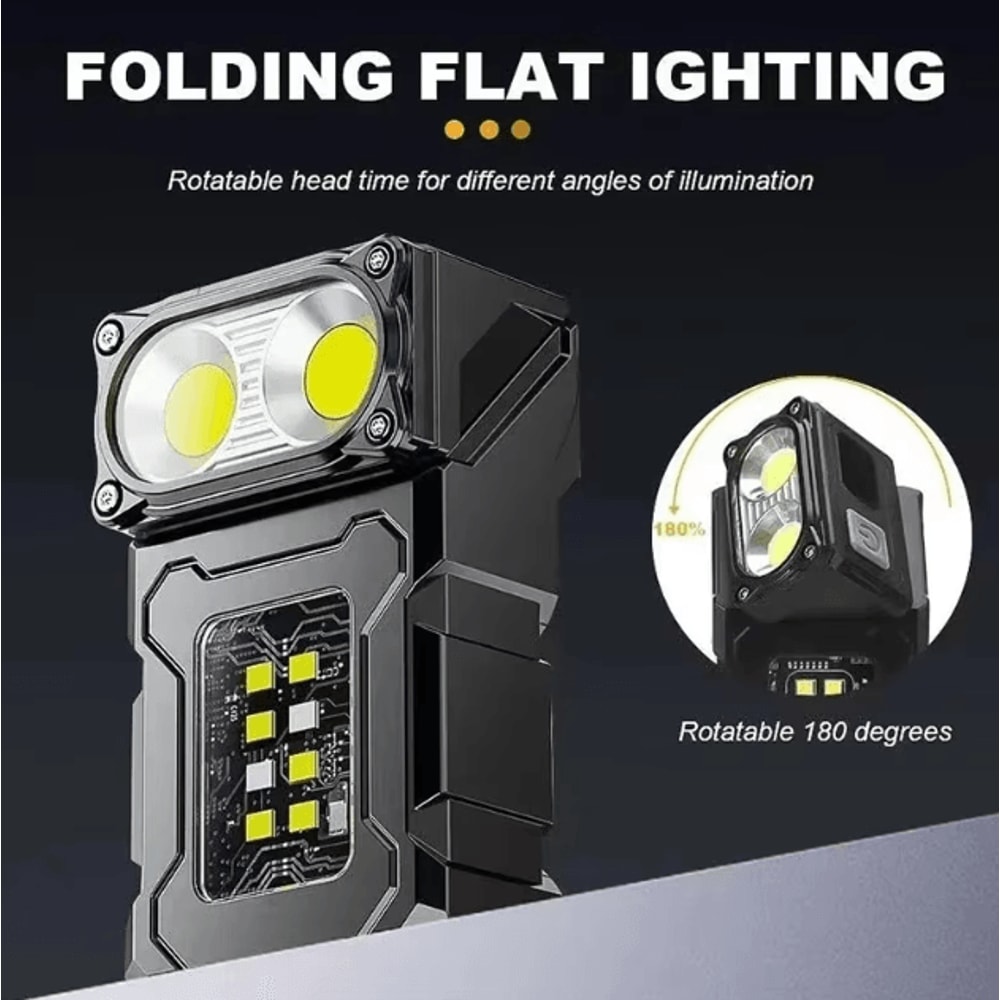 USB Rechargeable Mini Flashlight With COB Emergency Light Super Bright Portable Torch For Camping 1