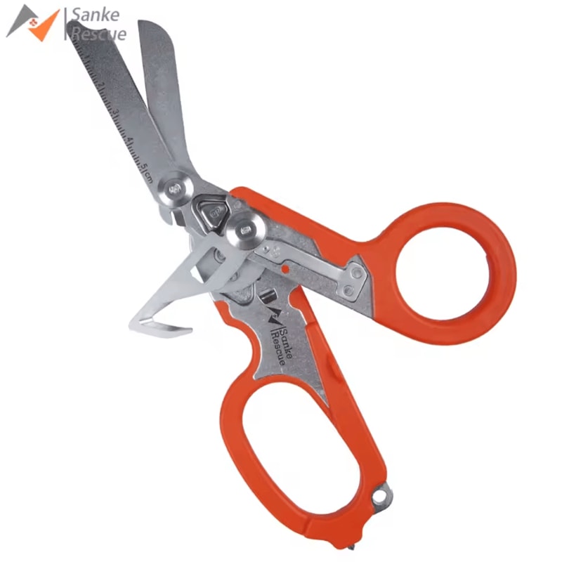 Emergency Rescue Shears Stainless Steel Foldable Scissors Pliers Tool For Outdoor Camping And IFAK 12