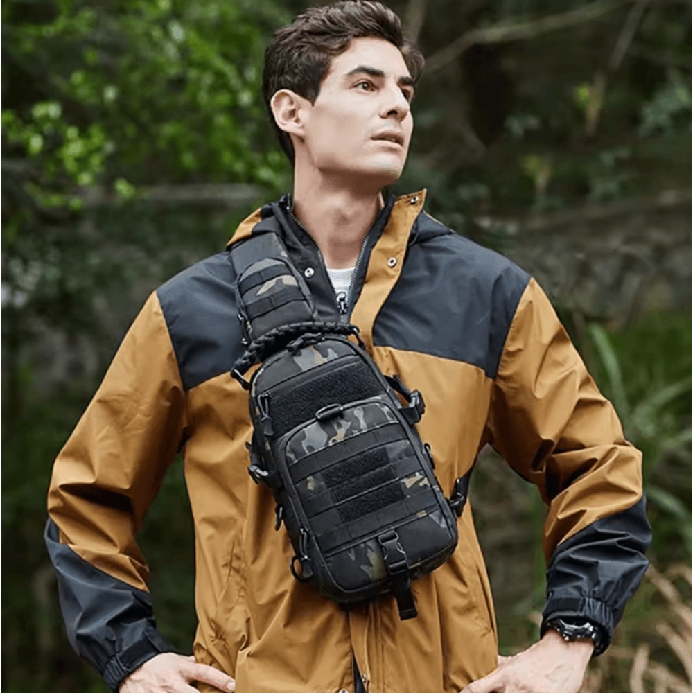 Tactical Waterproof Chest Bag For Men Outdoor Hiking Camping Hunting Crossbody Sling 0